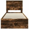 vidaXL Krevetna konstrukcija s ladicama Dimljeni hrast 90 x 200 cm