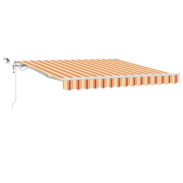vidaXL Skrovita tenda Žuta i narančasta 300 x 250 cm Poliester i metal