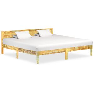 vidaXL Okvir za krevet od masivnog obnovljenog drva 200 x 200 cm
