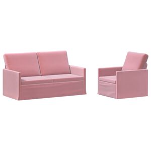 vidaXL Set sofe 2 pcs Ružičasta Bar&scaron;un