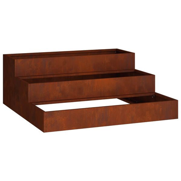 vidaXL Vrtna saksija Rđa 90 x 90 x 35 cm