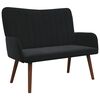 vidaXL Sofa za dvije osobe Crna 115 x 61 x 87 cm Bar&scaron;un