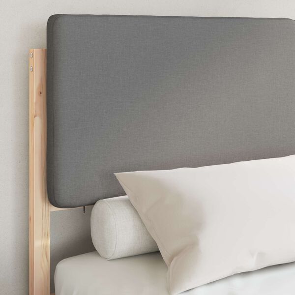 vidaXL Krevetni okvir s tapiciranim uzglavljem Svijetlo siva