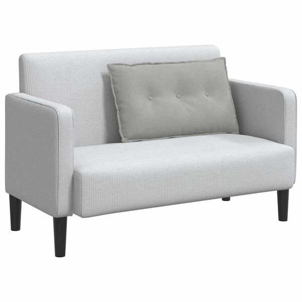 vidaXL Jastuk za leđa Svijetlo siva 80 x 50 cm Mikrofiber tkanina