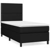 vidaXL Krevet s oprugama i madracem crni 100 x 200 cm od tkanine