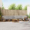 vidaXL Set vanjskih sofa s jastukom 7 pcs Prirodna i svijetlo siva
