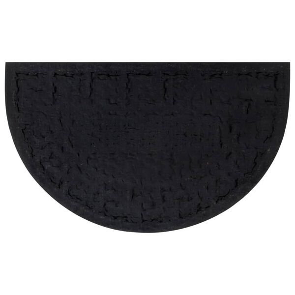 vidaXL Otirač poluokrugli 45 x 75 cm od gume i kokosovih vlakana