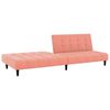 vidaXL Dvosjed na razvlačenje ružičasti baršunasti