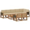 vidaXL Set vanjskih sofa 9 kom. Prirodna i bež Poliester