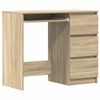 vidaXL Radni stol boja hrasta sonome 90 x 45 x 76 cm konstruirano drvo