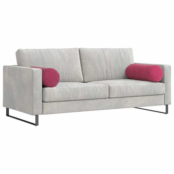 vidaXL Valjkasti jastučići 2 pcs Vinska crvena Ø 25 x 70 cm