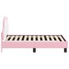 vidaXL Okvir kreveta za malu djecu s naslonom Ružičasta 70 x 140 cm PU