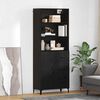 vidaXL Highboard Crni hrast 69,5 x 34 x 180 cm Konstruirano drvo