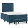 vidaXL Box spring krevet s madracem tamnoplavi 120 x 200 cm bar&scaron;unasti