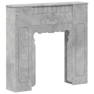 vidaXL Okvir za kamin Betonska siva 93 x 20 x 89 cm Konstruirano drvo