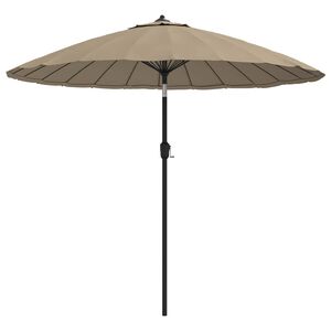 vidaXL Vanjski suncobran s aluminijskim stupom 250 cm smeđesivi