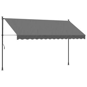 vidaXL Tenda na uvlačenje antracit 350 x 150 cm od tkanine i čelika