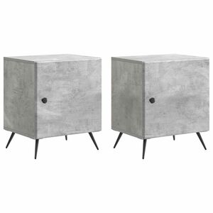 vidaXL Noćni ormar 2 pcs Betonska siva 43 x 34,5 x 50 cm