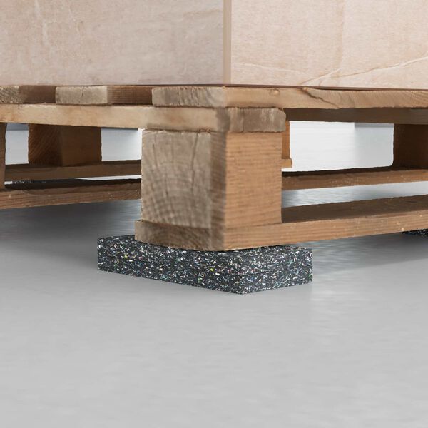 vidaXL Gumeni valjak Crna 2000 x 10 x 0,8 cm Guma