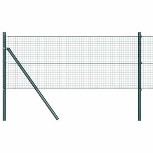 vidaXL Ograda s stupovima Zelena 0.4 x 25 m Čelik