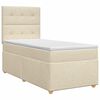 vidaXL Boxspring krevet s madracem Krem 90 x 200 cm Tkanina