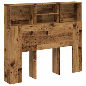 vidaXL Uzglavlje s ormarićem boja starog drva 120x19x103,5 cm drveno