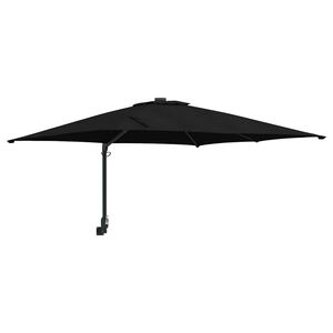 vidaXL Vrtni suncobran 248,5 x 247,5 x 160 cm Poliester i čelik Crna