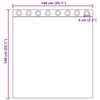 vidaXL Voile zavjese s ušicama 2 kom krem 140x140 cm