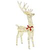 vidaXL Reindeer vuče saonice Topla bijela 70 x 26 x 129 cm PET