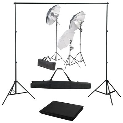 vidaXL Komplet za fotografski studio sa setom svjetiljki i pozadinom