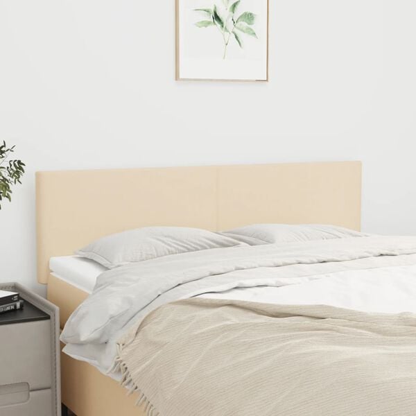 vidaXL Uzglavlja 2 kom krem 72 x 5 x 78/88 cm od tkanine
