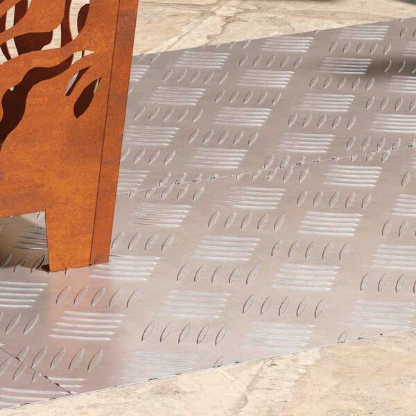 vidaXL Stepenica Pravokutni 4 pcs Srebrno 90 x 40 cm Aluminij