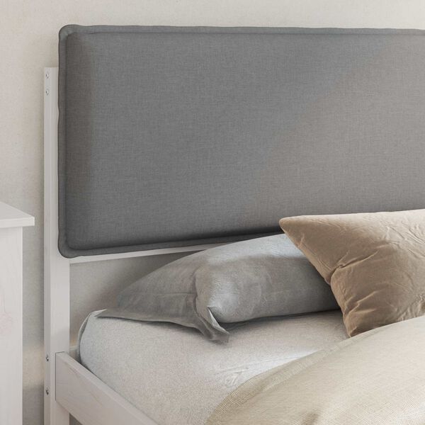 vidaXL Krevetni okvir s tapiciranim uzglavljem Svijetlo siva