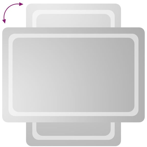 vidaXL LED kupaonsko ogledalo 60x90 cm