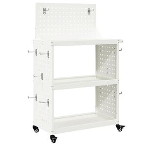 vidaXL Količar za alate Bijela 65 x 35 x 111 cm Čelična vrata