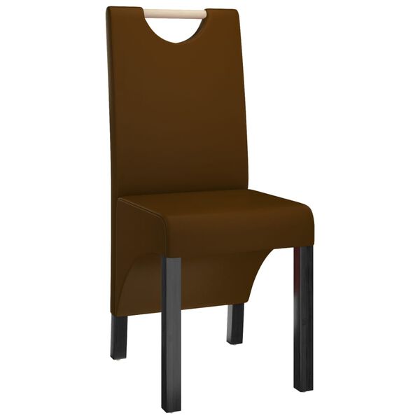 vidaXL Blagovaonske stolice od umjetne kože 6 kom smeđe