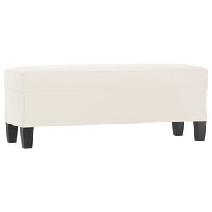 vidaXL Klupa bež 100x35x41 cm od mikrovlakana