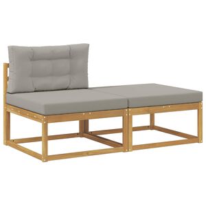 vidaXL 2 Komad Vanjski otoman Poliester Bijela