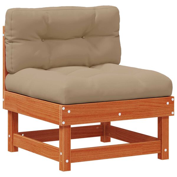 vidaXL Set lounge namje&scaron;taja za vrt 6 pcs Vosak Smeđa Masivna borovina