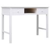 vidaXL Radni stol bijeli 108 x 45 x 76 cm od masivnog drva paulovnije