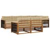 vidaXL Set vanjskih sofa 7 kom. Prirodna i bež