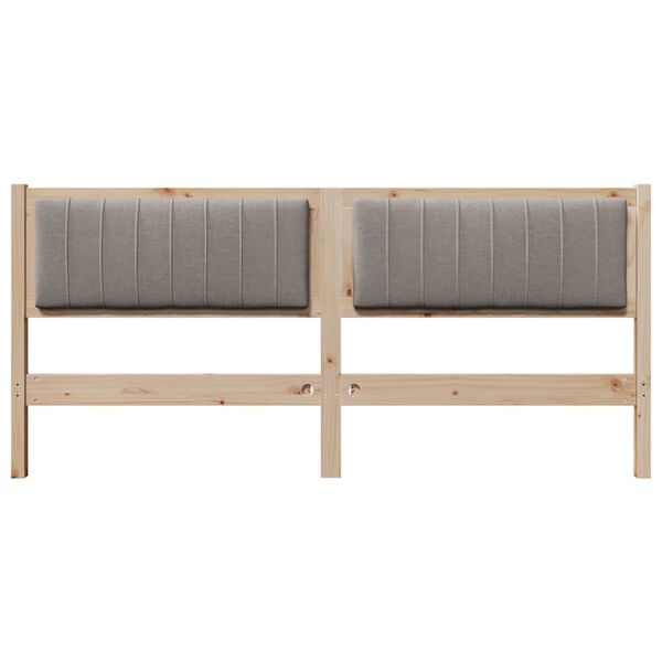 vidaXL Tapecirani uzglavlje Smeđa 180 cm Čvrsto borovo drvo