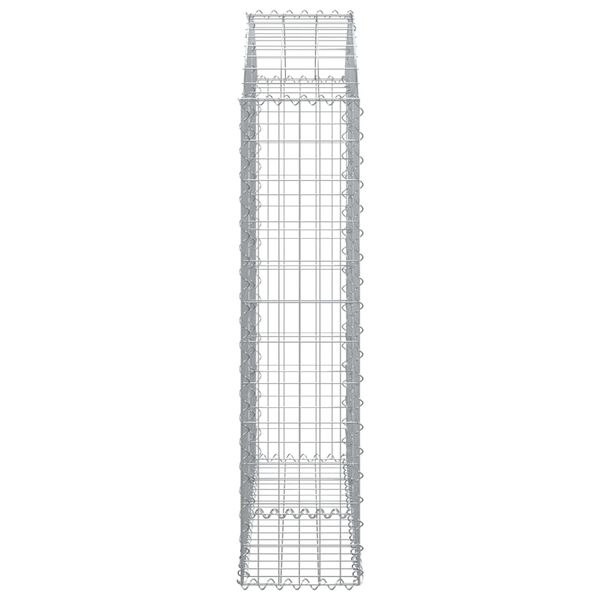 vidaXL Gabionska košara s lukom 100x30x120/140 cm pocinčano željezo