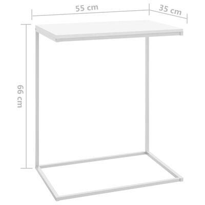 vidaXL Bočni stolić bijeli 55 x 35 x 66 cm od konstruiranog drva