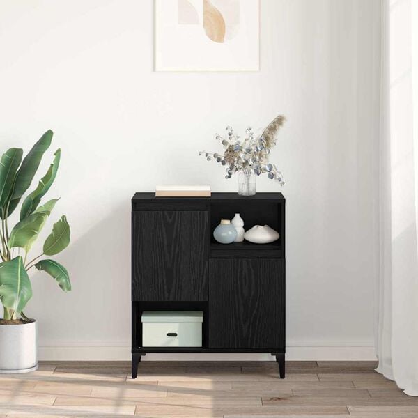 vidaXL Kreveta Crni hrast 60 x 35 x 70 cm Konstruirano drvo