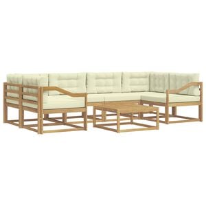 vidaXL Set vanjskih sofa 5 kom. Bijela i krem