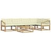 vidaXL Set vanjskih sofa 6 kom. Bijela i krem