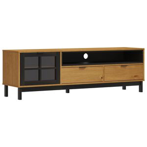 vidaXL TV ormarić sa staklenim vratima FLAM 158x40x50 cm od borovine