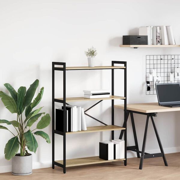 vidaXL Polica Sonoma hrast 80 x 30 x 120 cm Konstruirano drvo