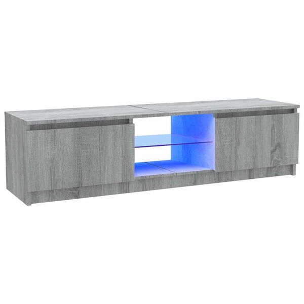 vidaXL TV ormarić s LED svjetlima boja hrasta sonome 120x30x36 cm